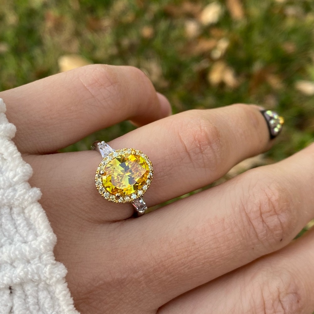 925 sterling silver citrine ring - Picture 4 of 12